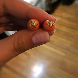 Tory Burch logo stud earrings